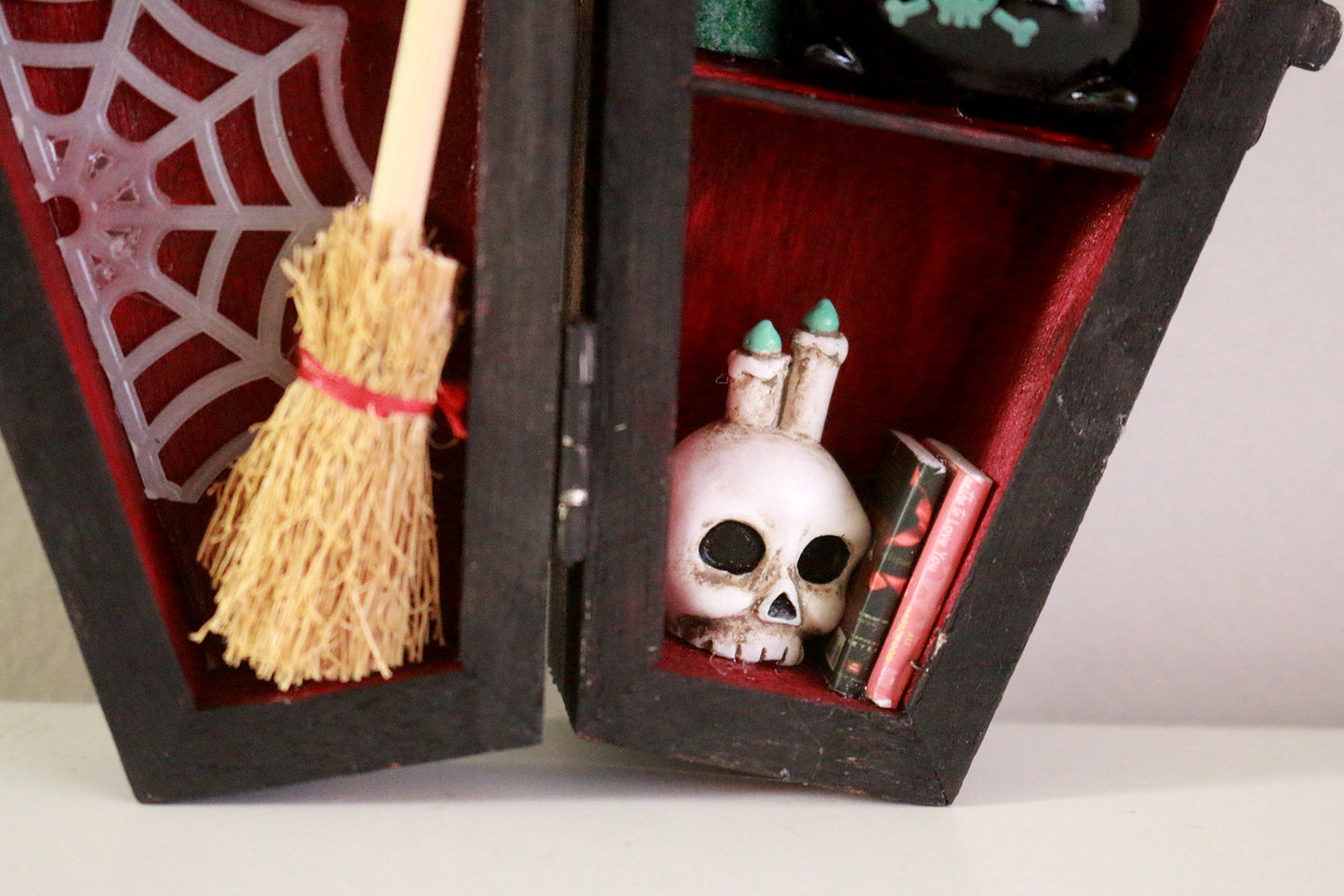 Sanguine Coffin Miniature Book Shelf - Original Art