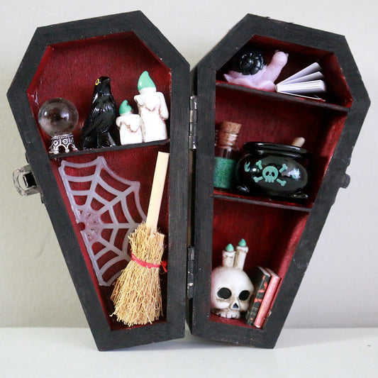 Sanguine Coffin Miniature Book Shelf - Original Art