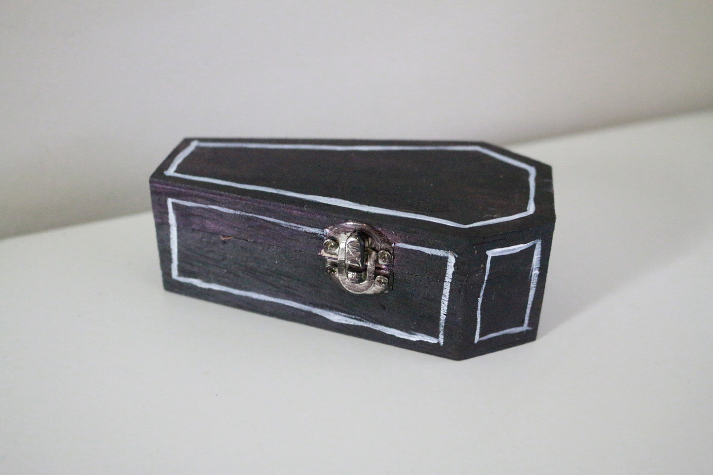 Witchcraft Coffin Miniature Book Shelf - Original Art
