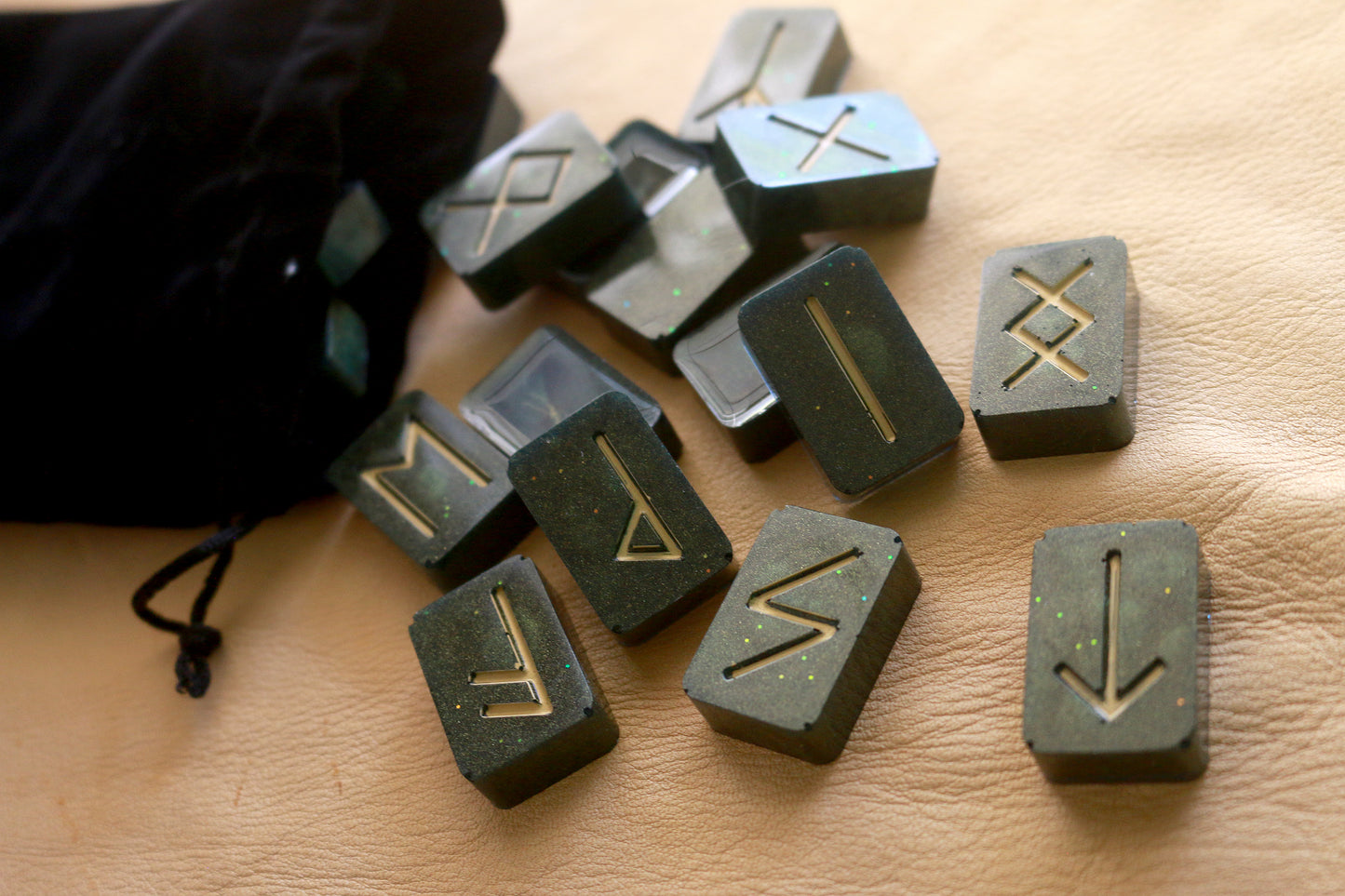 Dark Forest Elder Futhark Rune Set