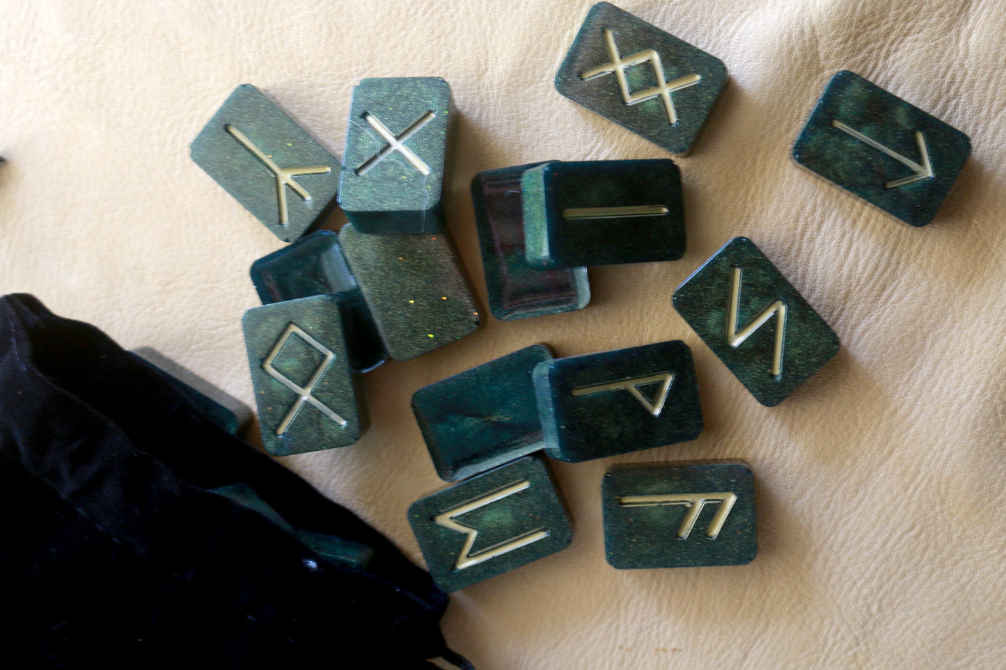 Dark Forest Elder Futhark Rune Set