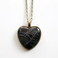 Real Spider Web Heart Necklace