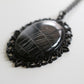 Real Spider Web Cabochon Necklace