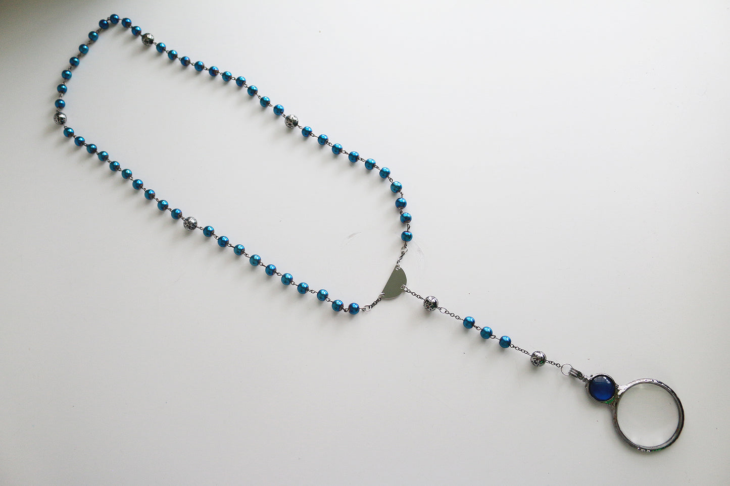 Blue Magnifying Glass Prayer/Meditation Beads