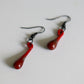 Coagulated Blood Glass Earrings