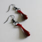 Coagulated Blood Glass Earrings