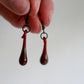 Coagulated Blood Glass Earrings