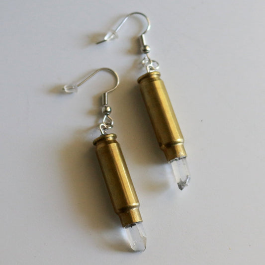 5.7x28mm Crystal Bullet Earrings