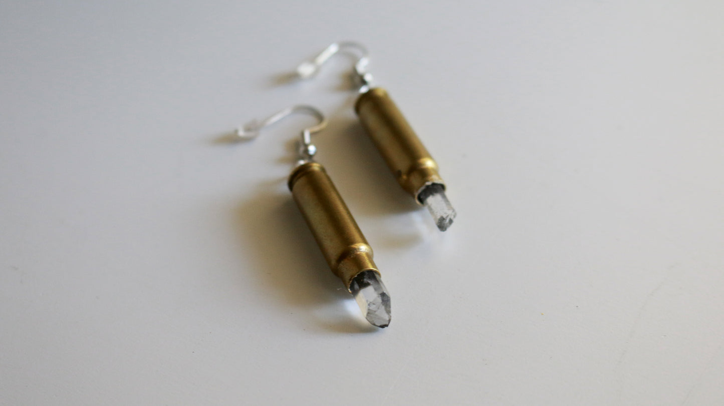 5.7x28mm Crystal Bullet Earrings