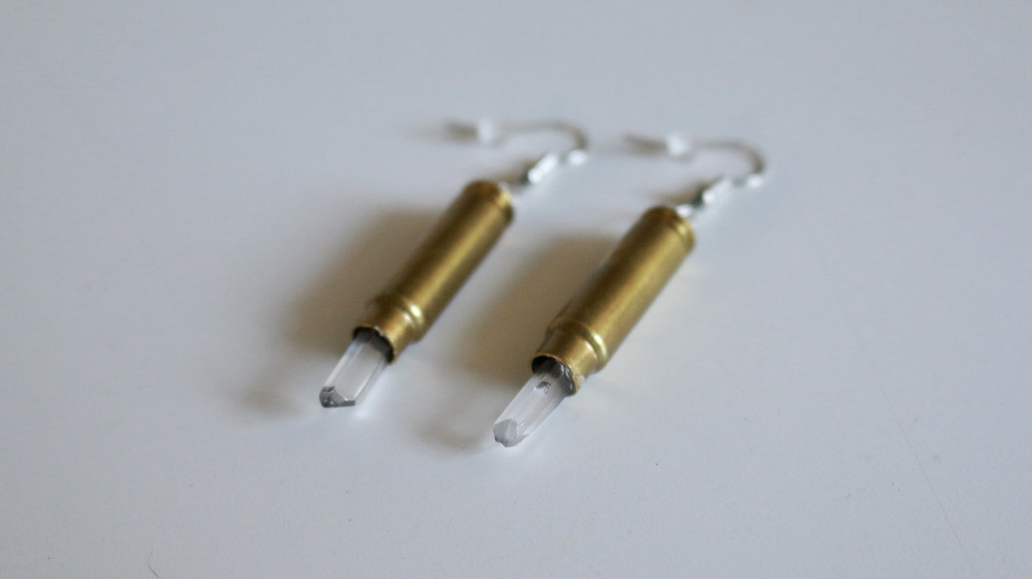 5.7x28mm Crystal Bullet Earrings