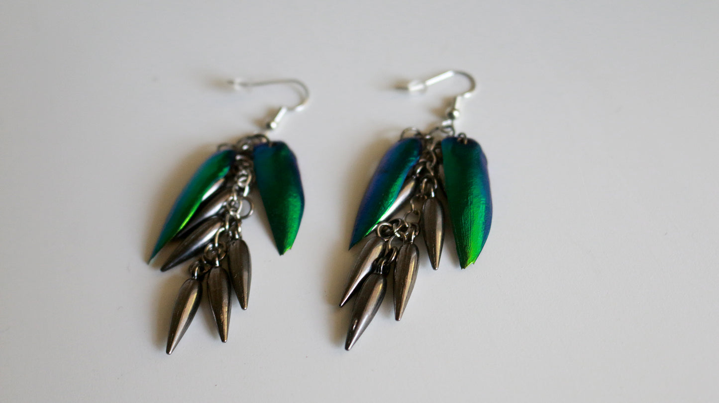 Beetle Elytra Earrings