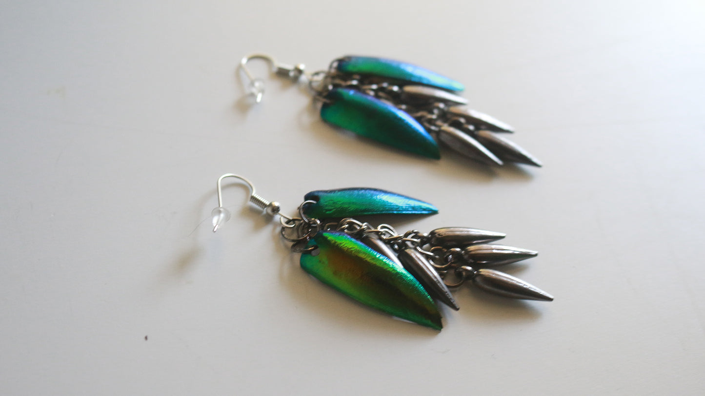 Beetle Elytra Earrings