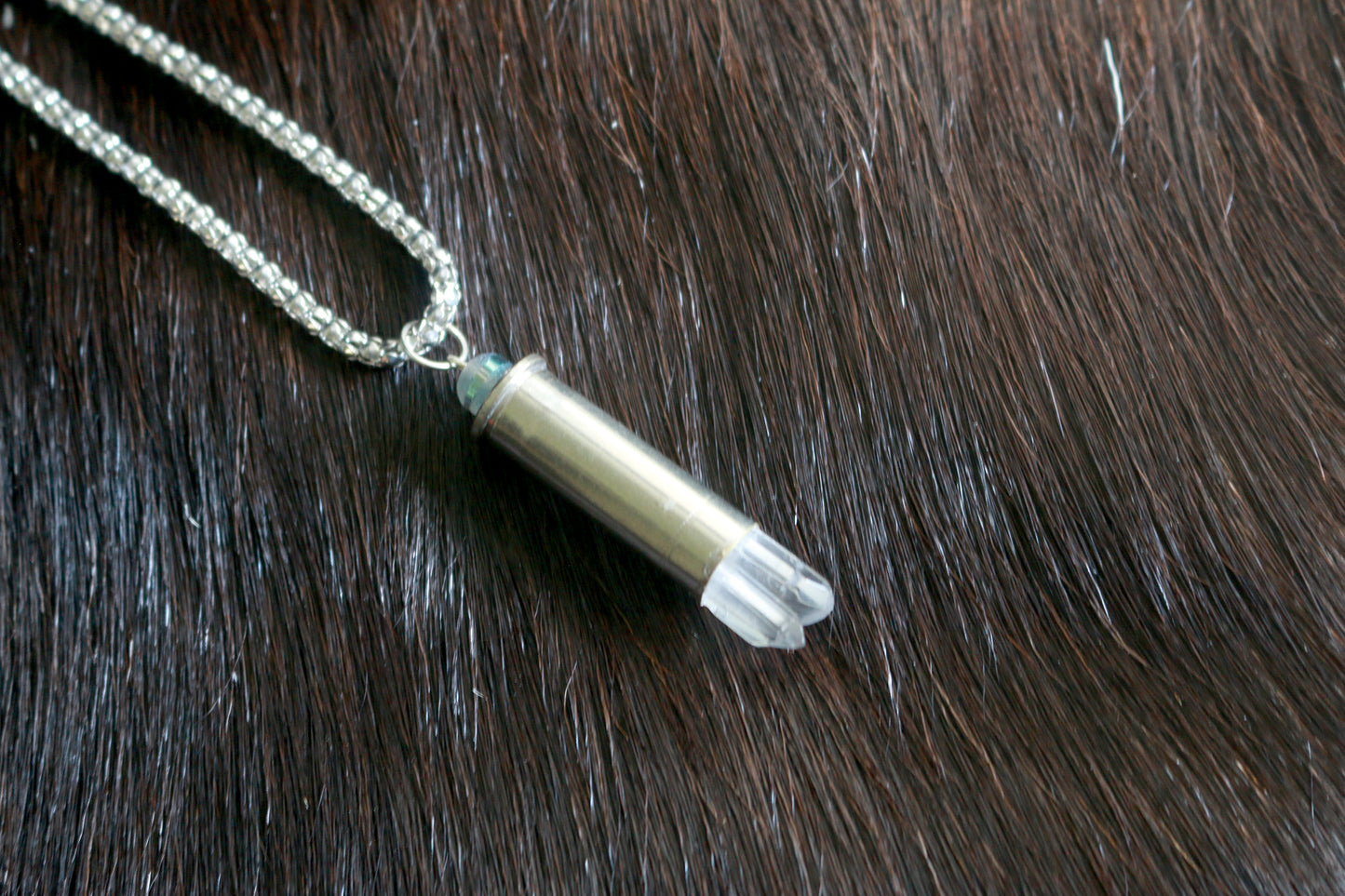 38 Special Crystal Bullet Necklace