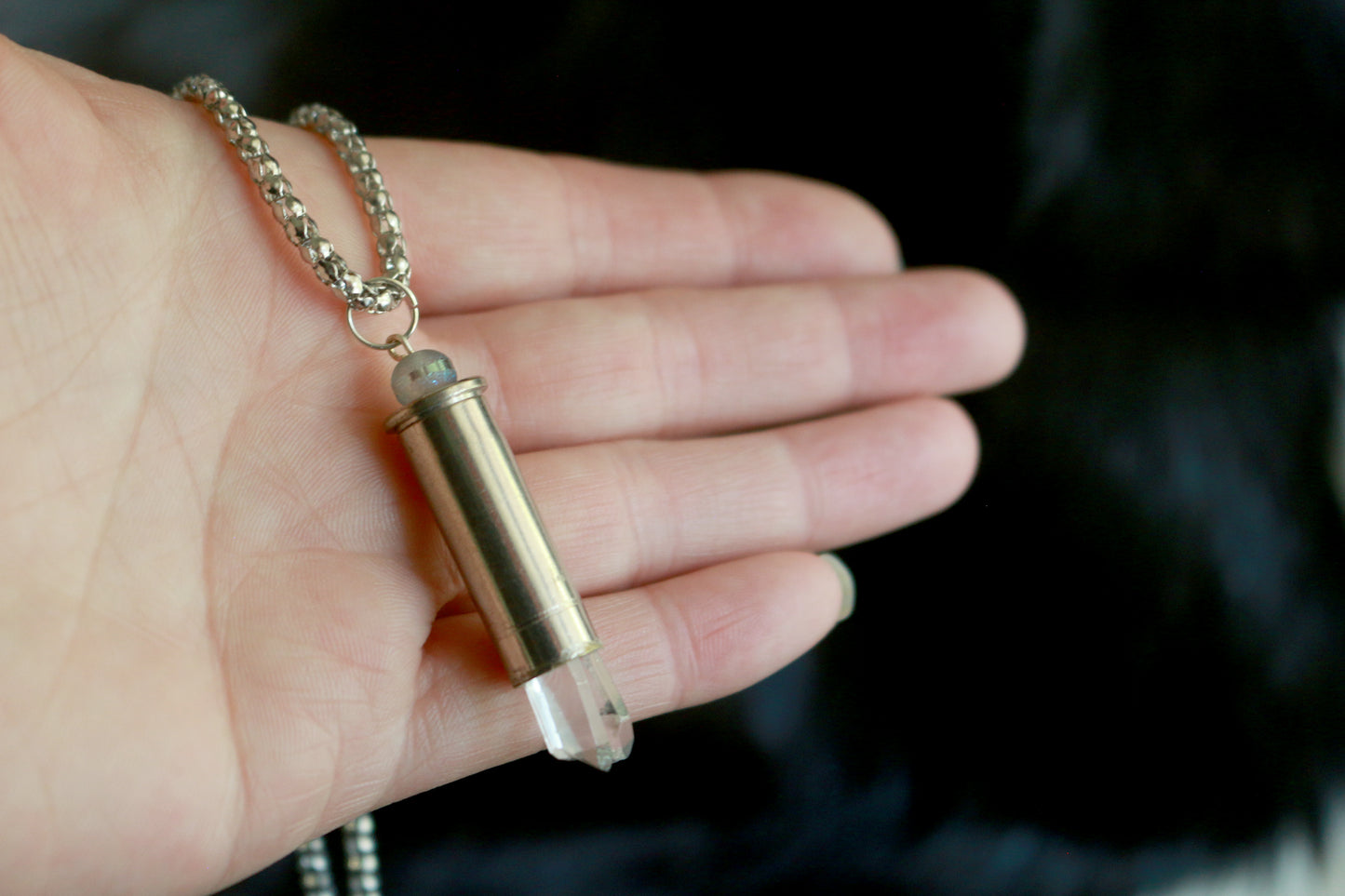 38 Special Crystal Bullet Necklace