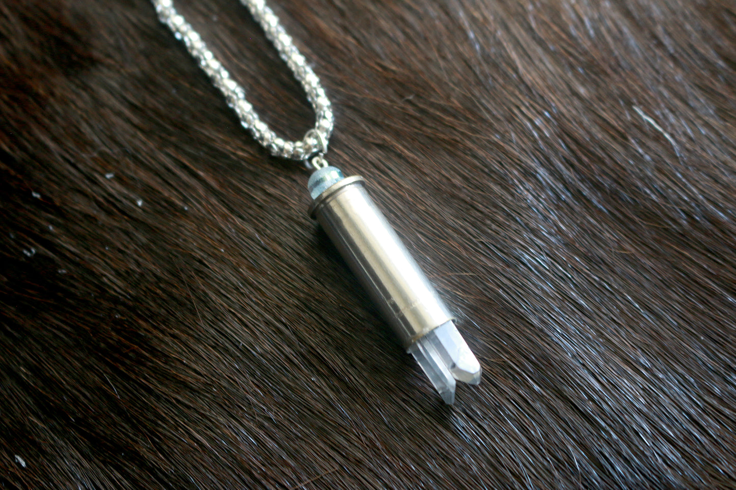 38 Special Crystal Bullet Necklace