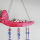 Pretty in Pink Dyed Coyote Jaw Suncatcher