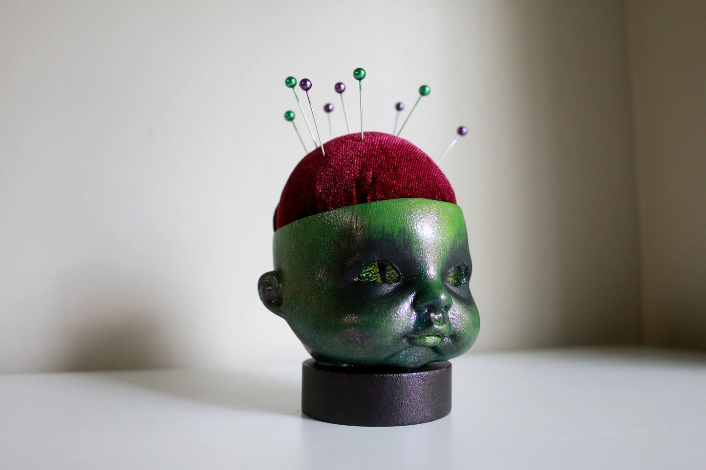 Zomboi Doll Head Pin Cushion - Original Art