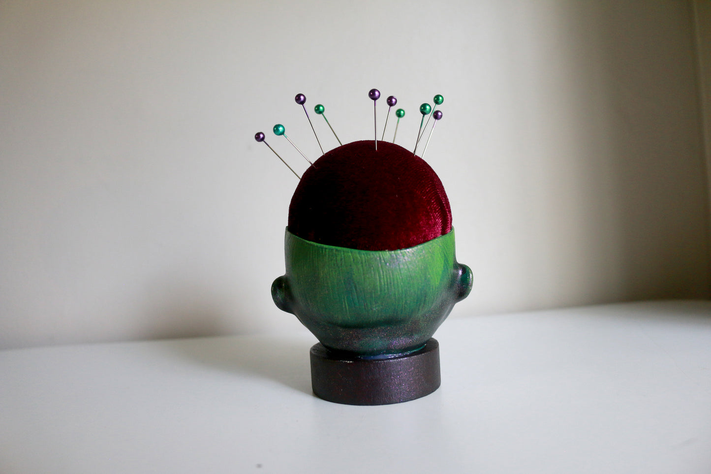 Zomboi Doll Head Pin Cushion - Original Art