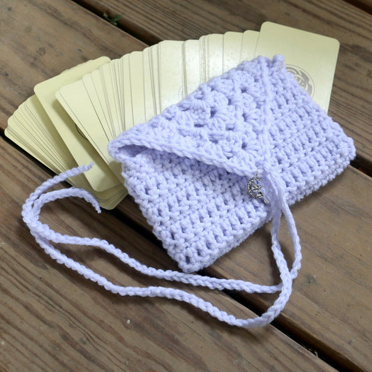 Lavender Faerie Crochet Tarot Pouch