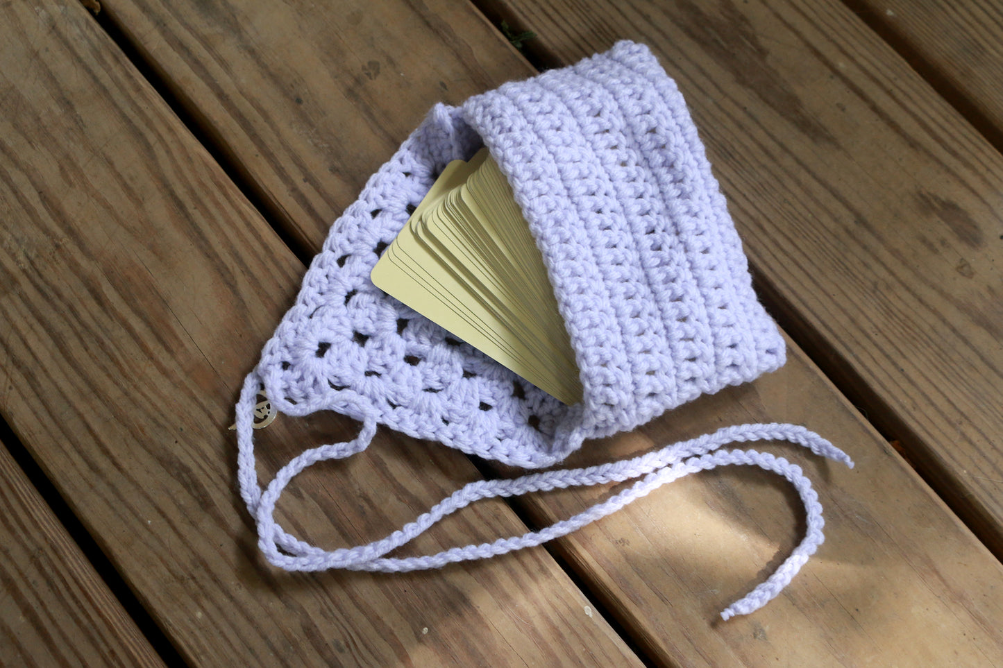 Lavender Faerie Crochet Tarot Pouch