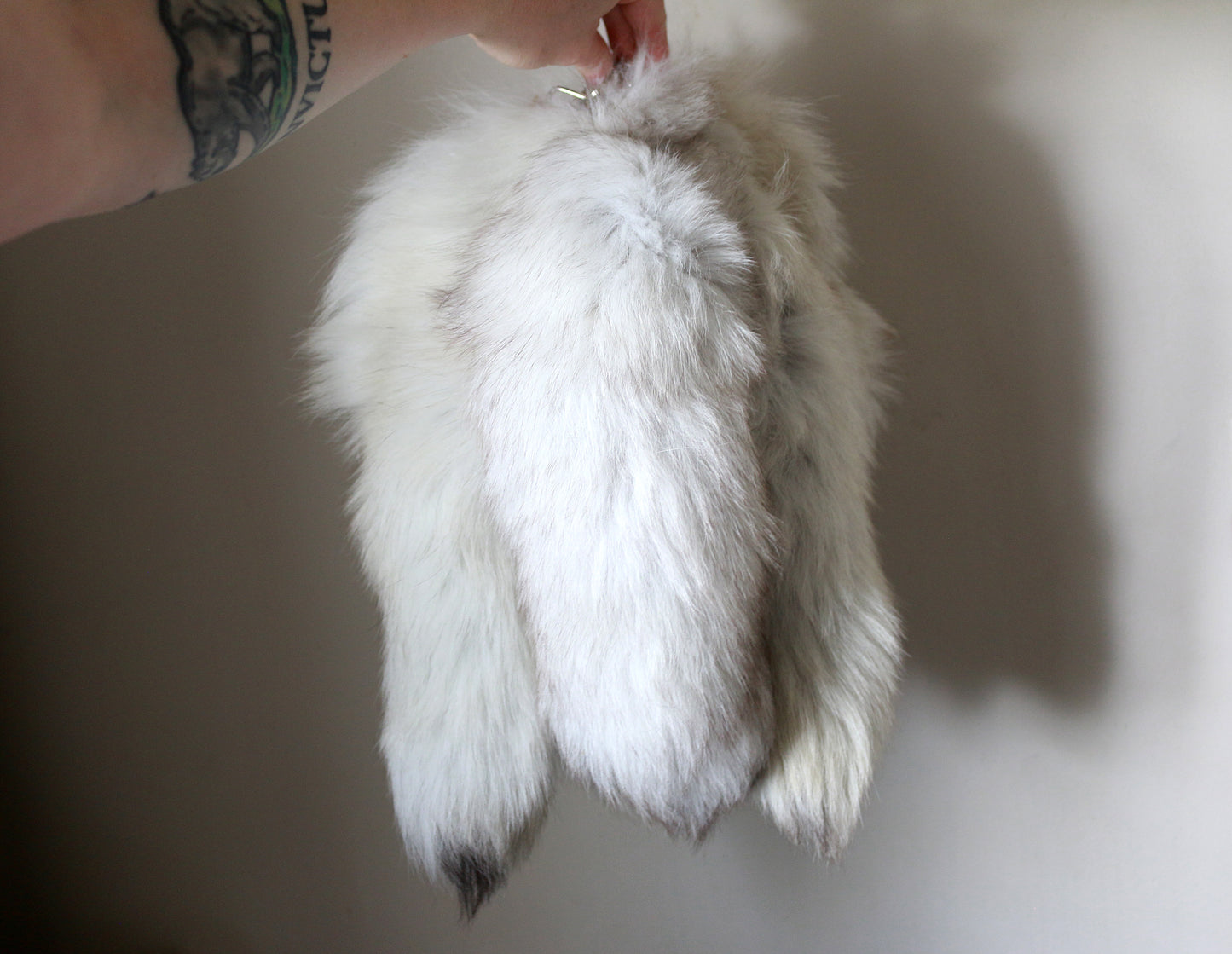 Blue Fox Tail Keychain