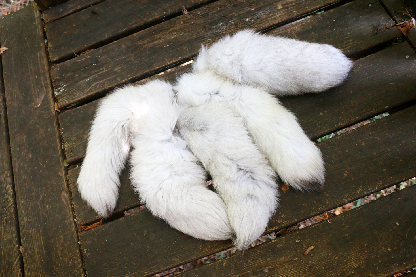 Blue Fox Tail Keychain