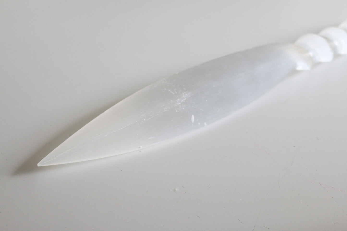 Selenite Crystal (11.5 in) Spiral Athame