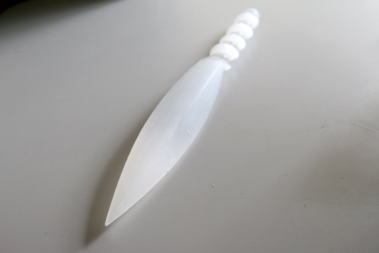 Selenite Crystal (11.5 in) Spiral Athame