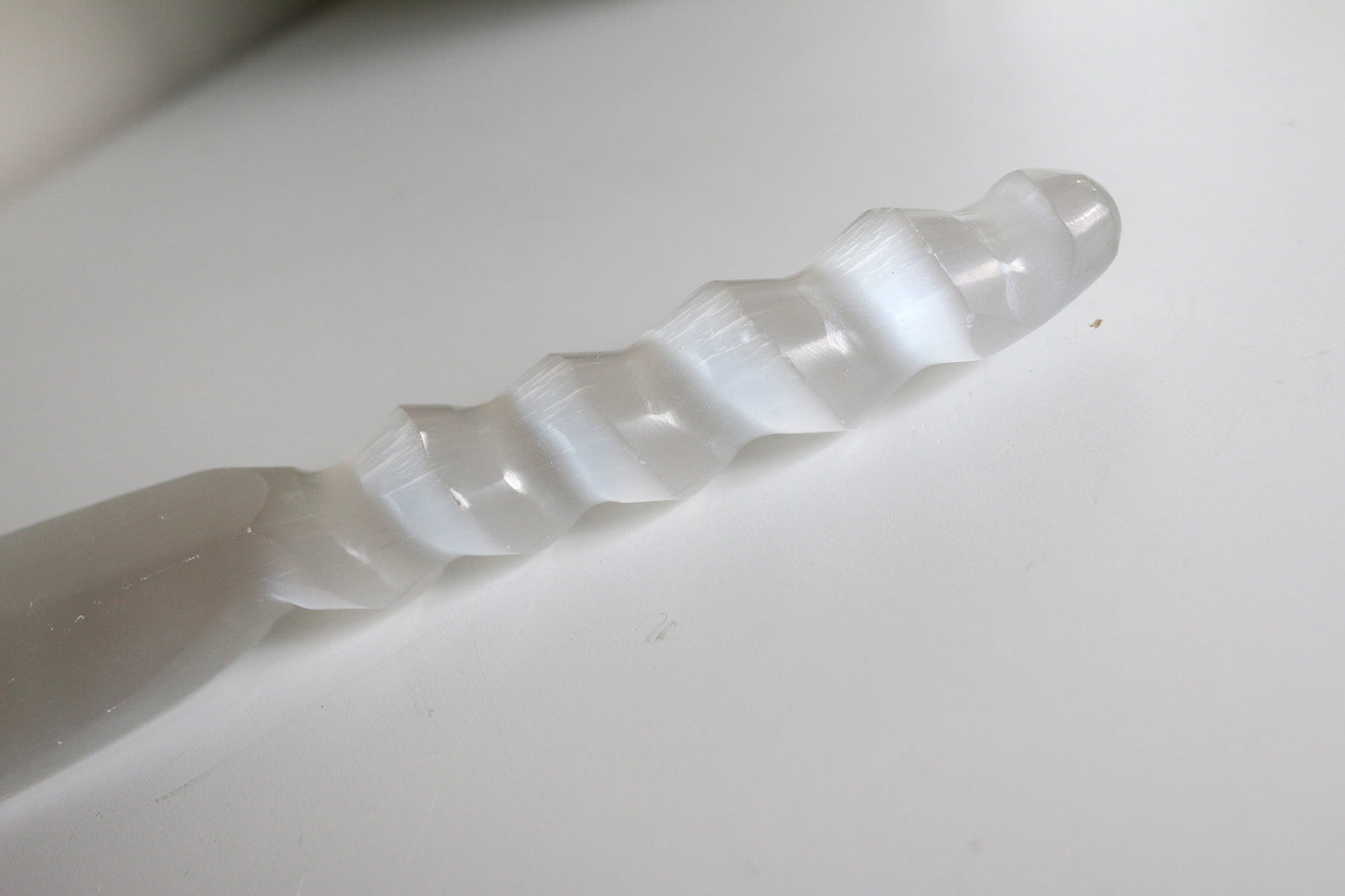 Selenite Crystal (11.5 in) Spiral Athame