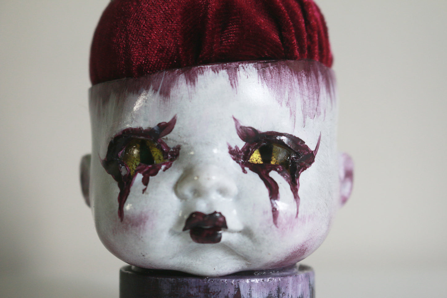 Clownin Doll Head Pin Cushion - Original Art