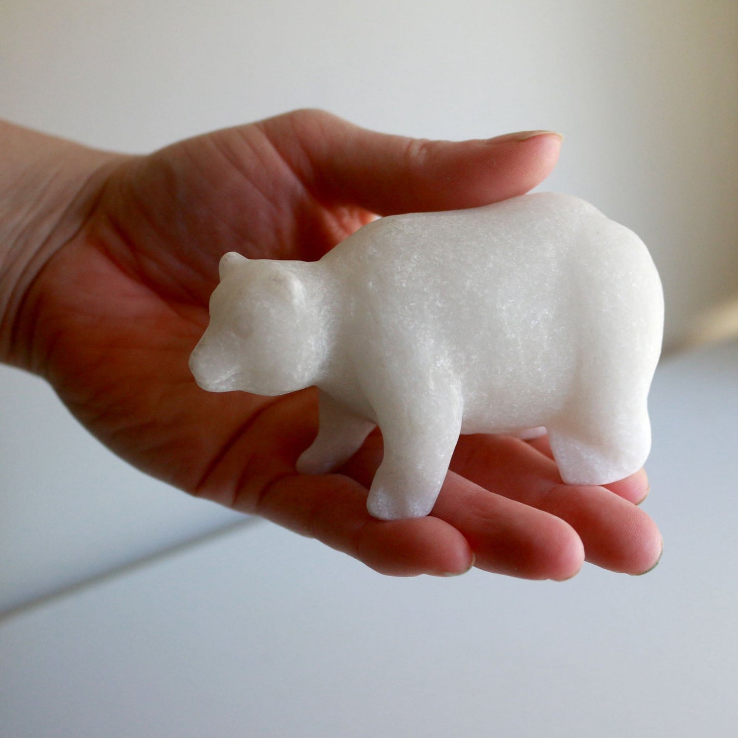 Snow Quartz Polar Bear (4 in)