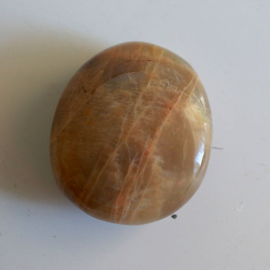 Peach Moonstone Palm Stone (2 in)