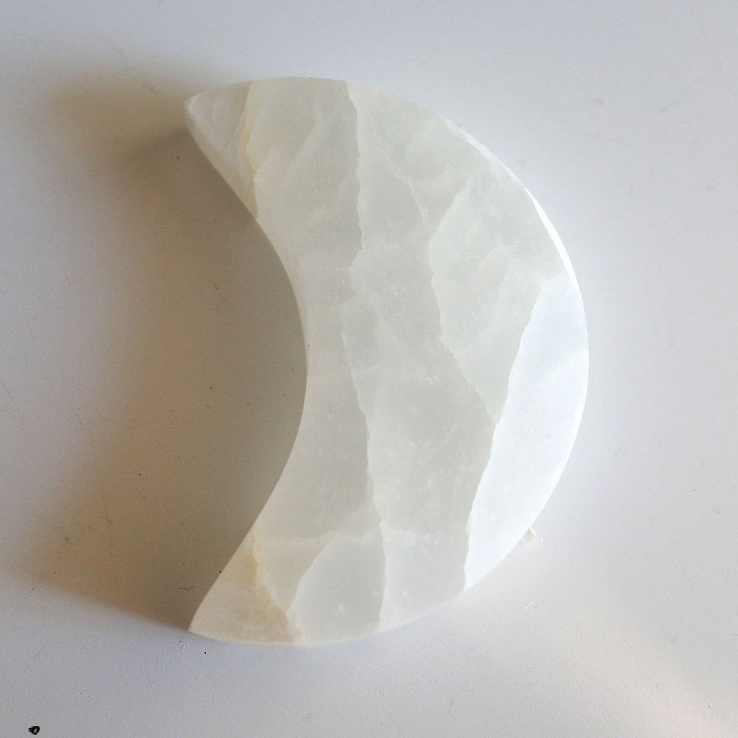 Selenite Moon Plate (3 in)