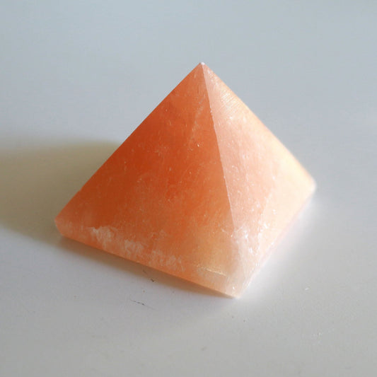 Orange Selenite Pyramid (2 in)