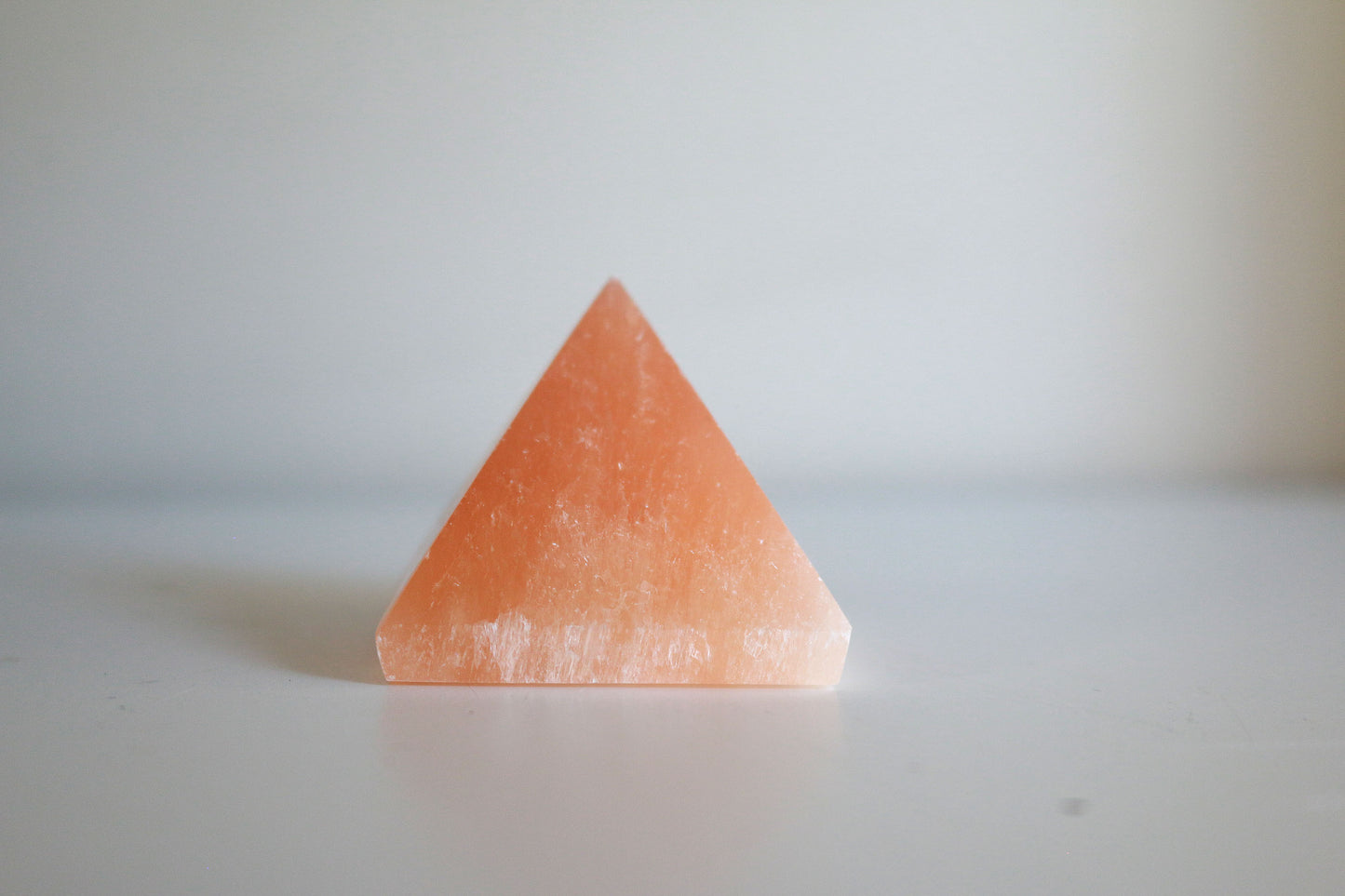 Orange Selenite Pyramid (2 in)