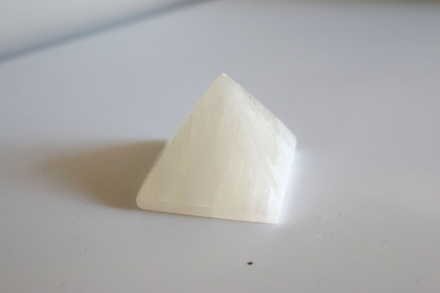 Selenite Pyramid (2 in)