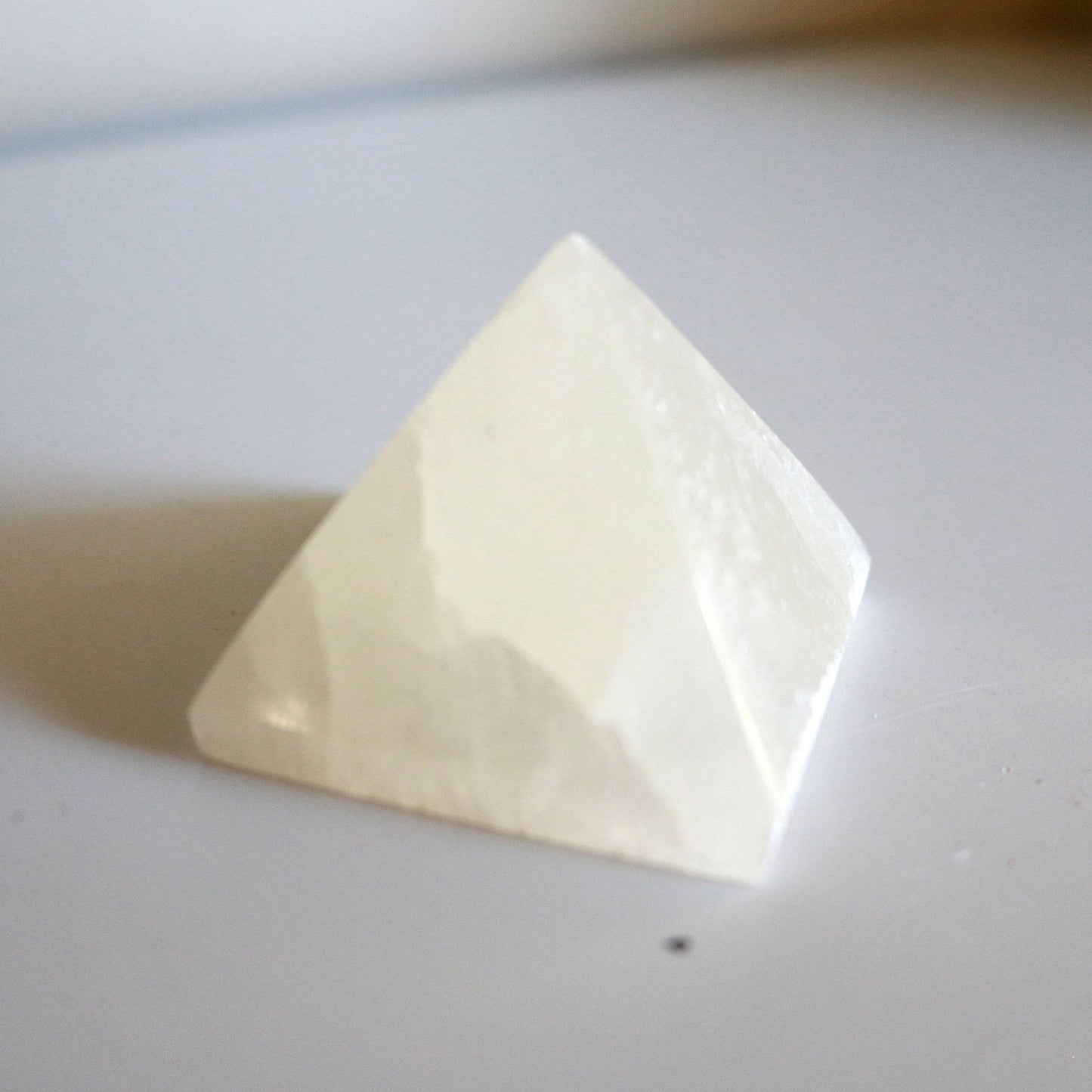 Selenite Pyramid (2 in)