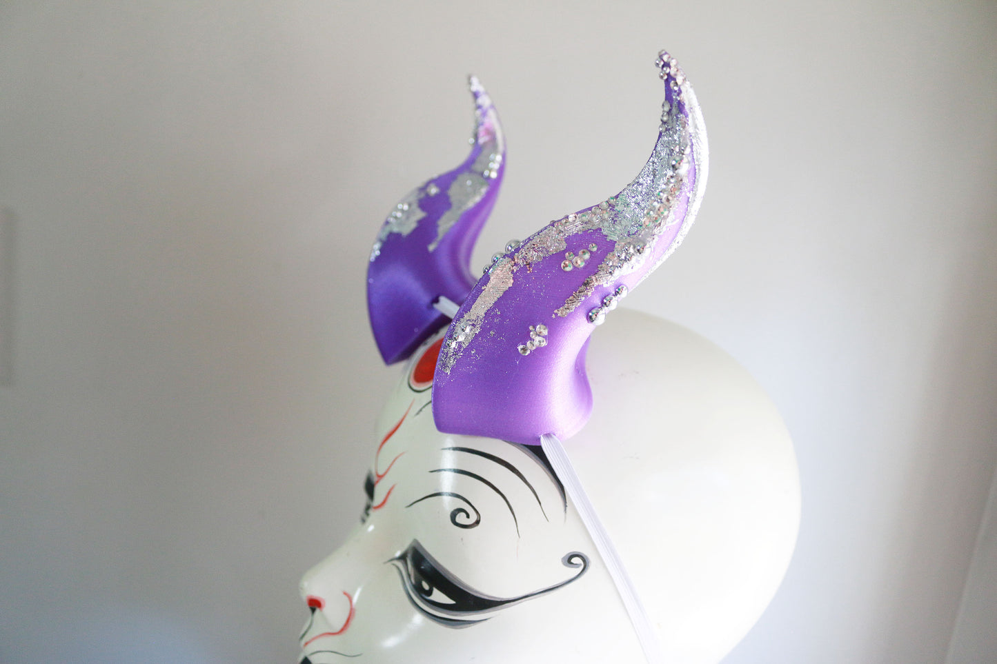 Lavender Lake  - Rhinestone Medium Beast Costume Horns