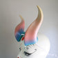 Pastel Rainbow - Rhinestone Large Beast 3D Printed Costume Horns