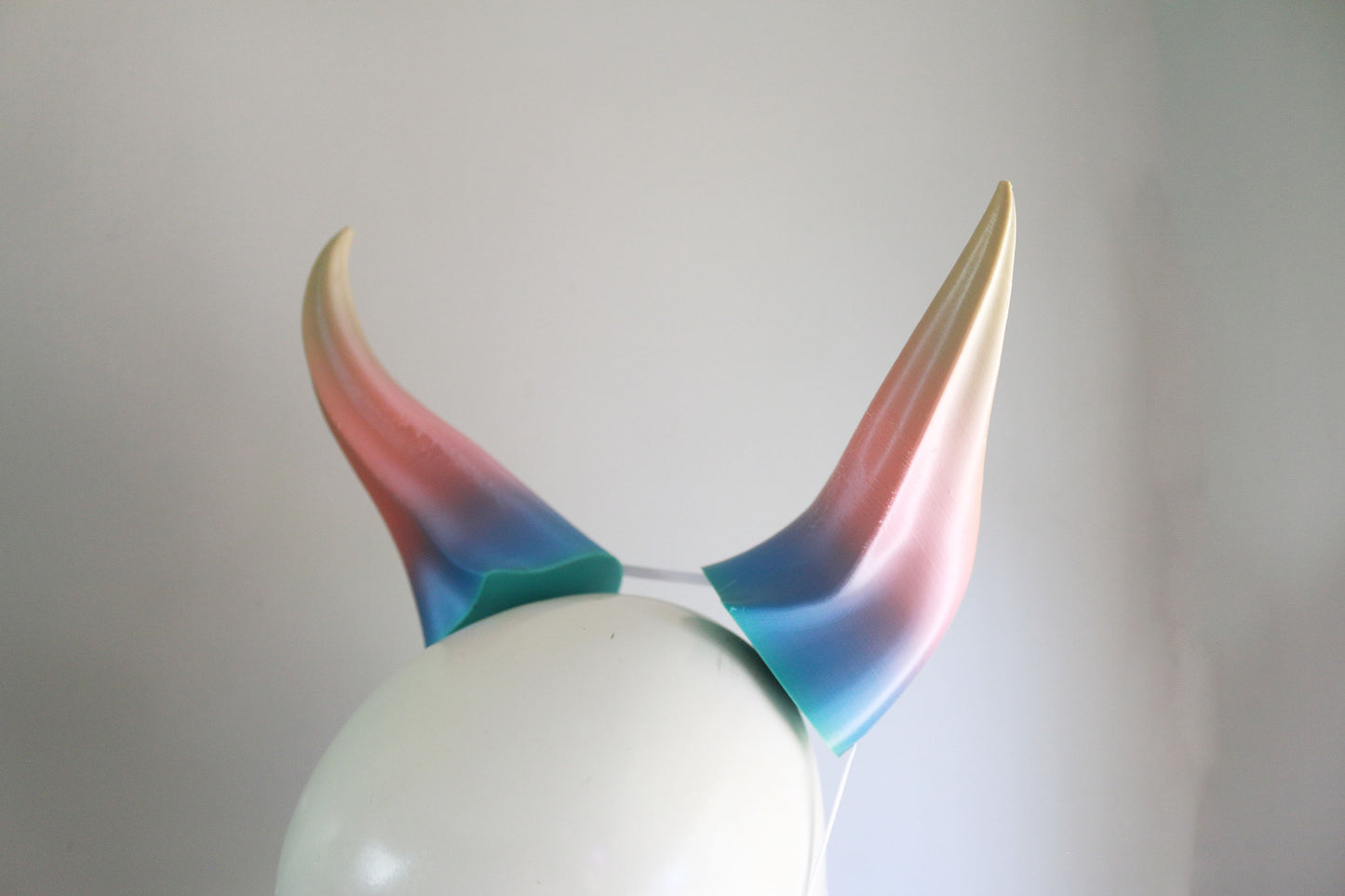 Pastel Rainbow - Rhinestone Large Beast 3D Printed Costume Horns