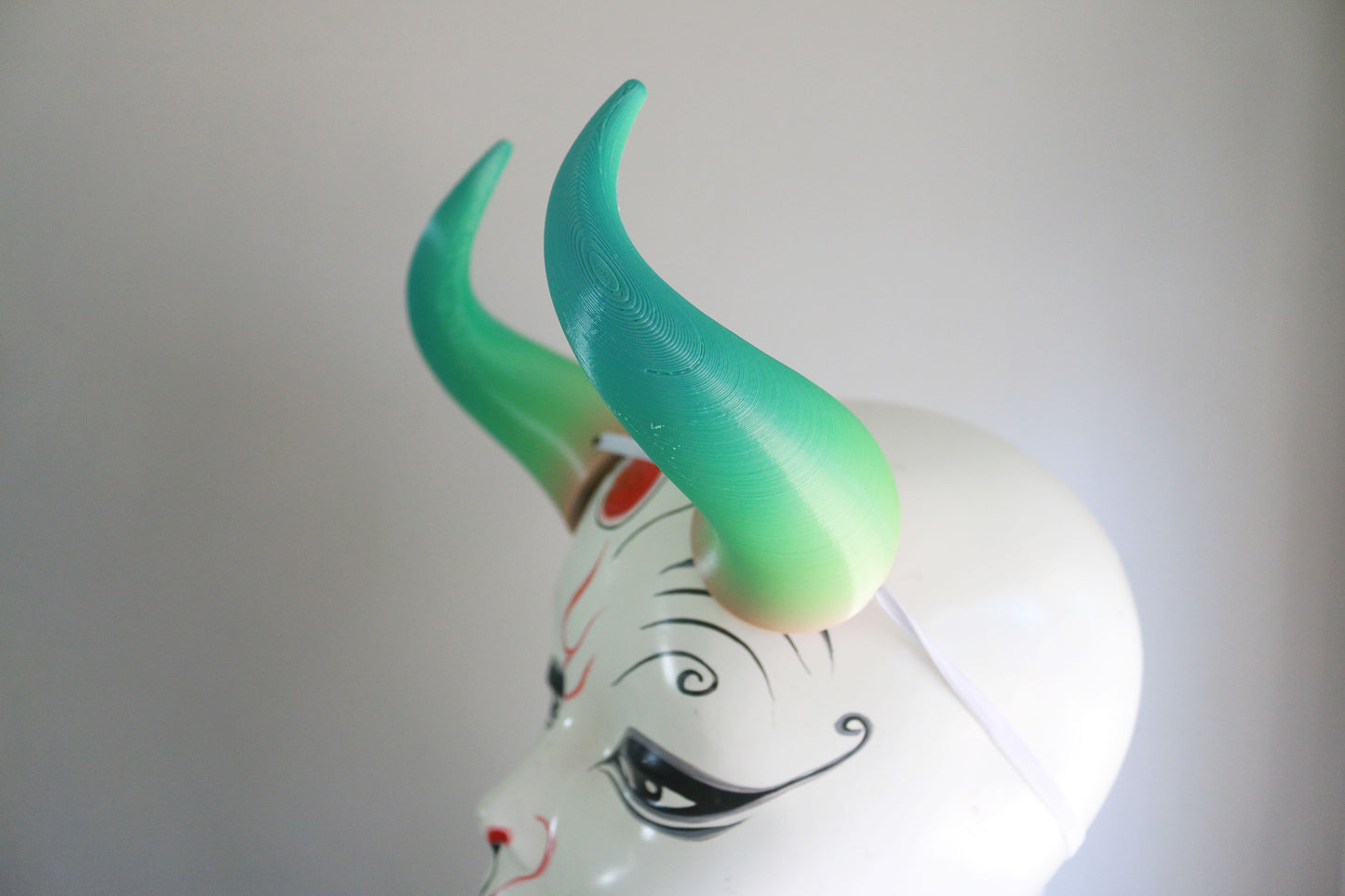 Pastel Ocean - Medium Goat 3D Printed Costume Horns