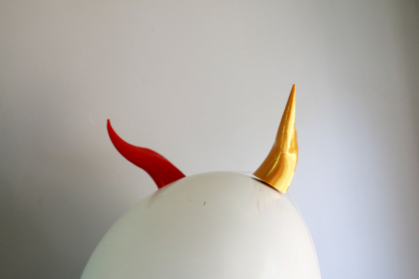 Glittering Rouge - Small Double Ridge 3D Printed Costume Horns