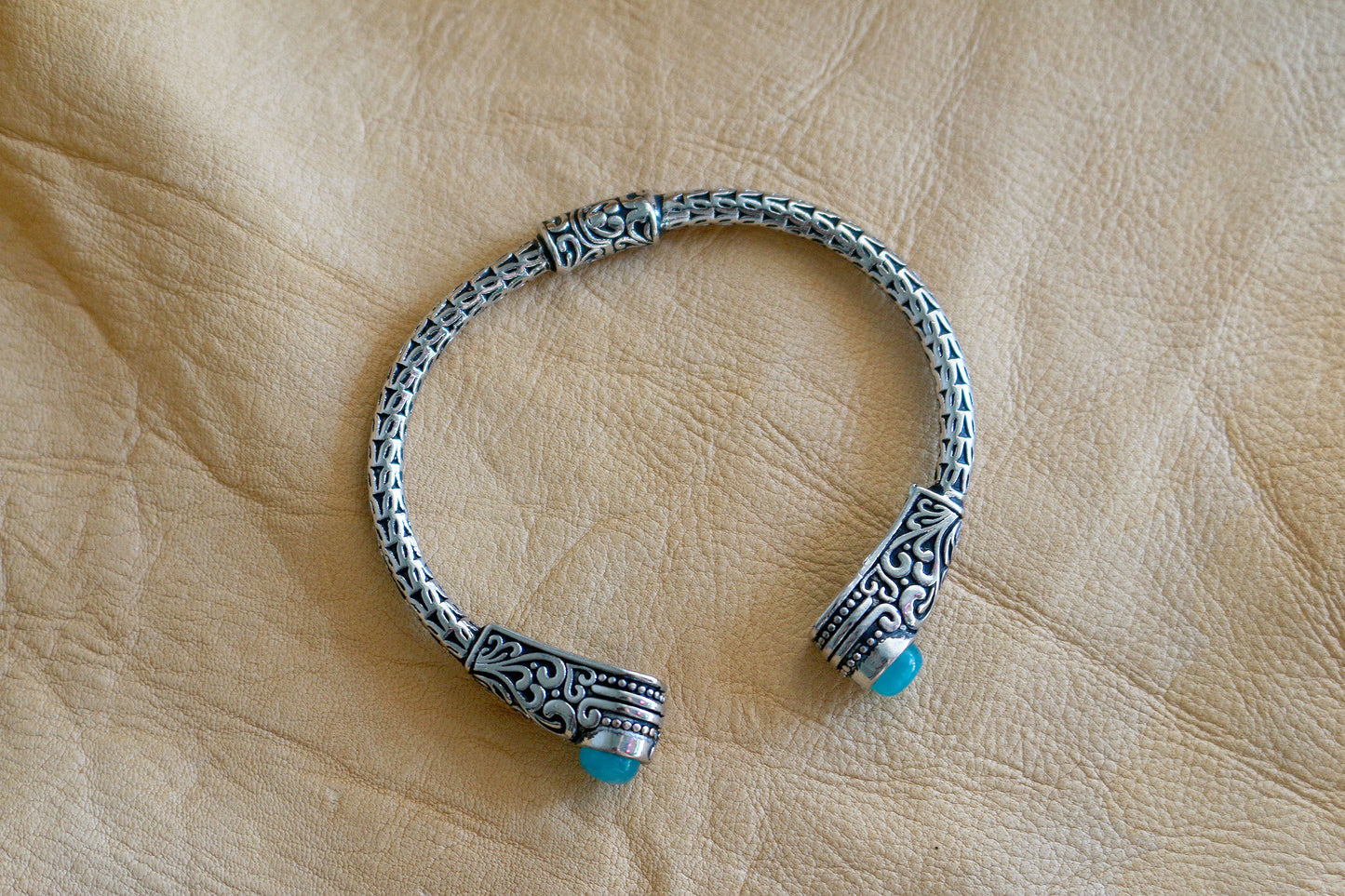 Amazonite Torque Bracelet