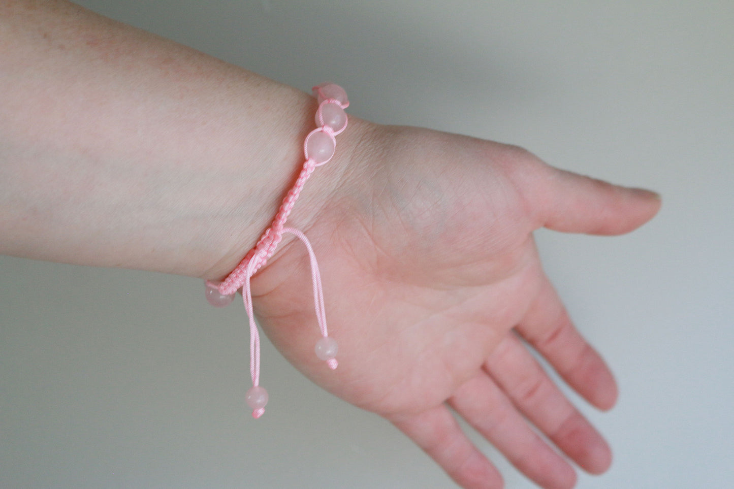 Triple Moon Bracelet - Rose Quartz