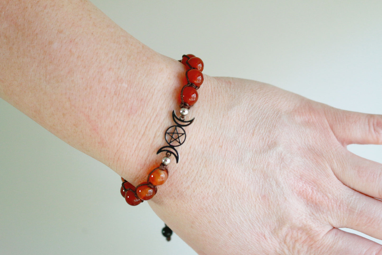 Triple Moon Bracelet - Carnelian