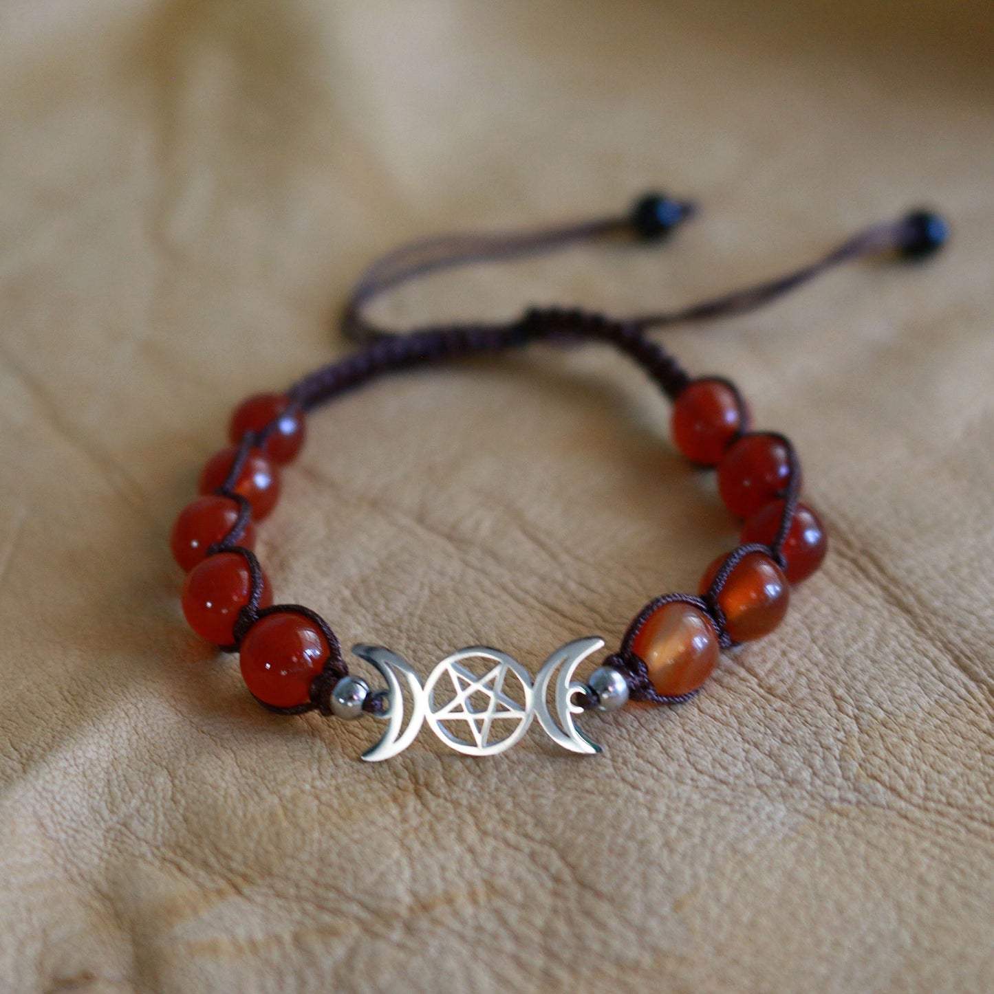 Triple Moon Bracelet - Carnelian