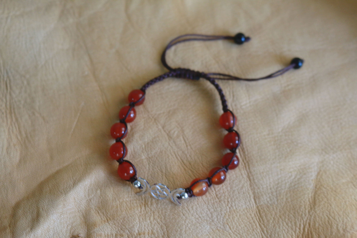 Triple Moon Bracelet - Carnelian