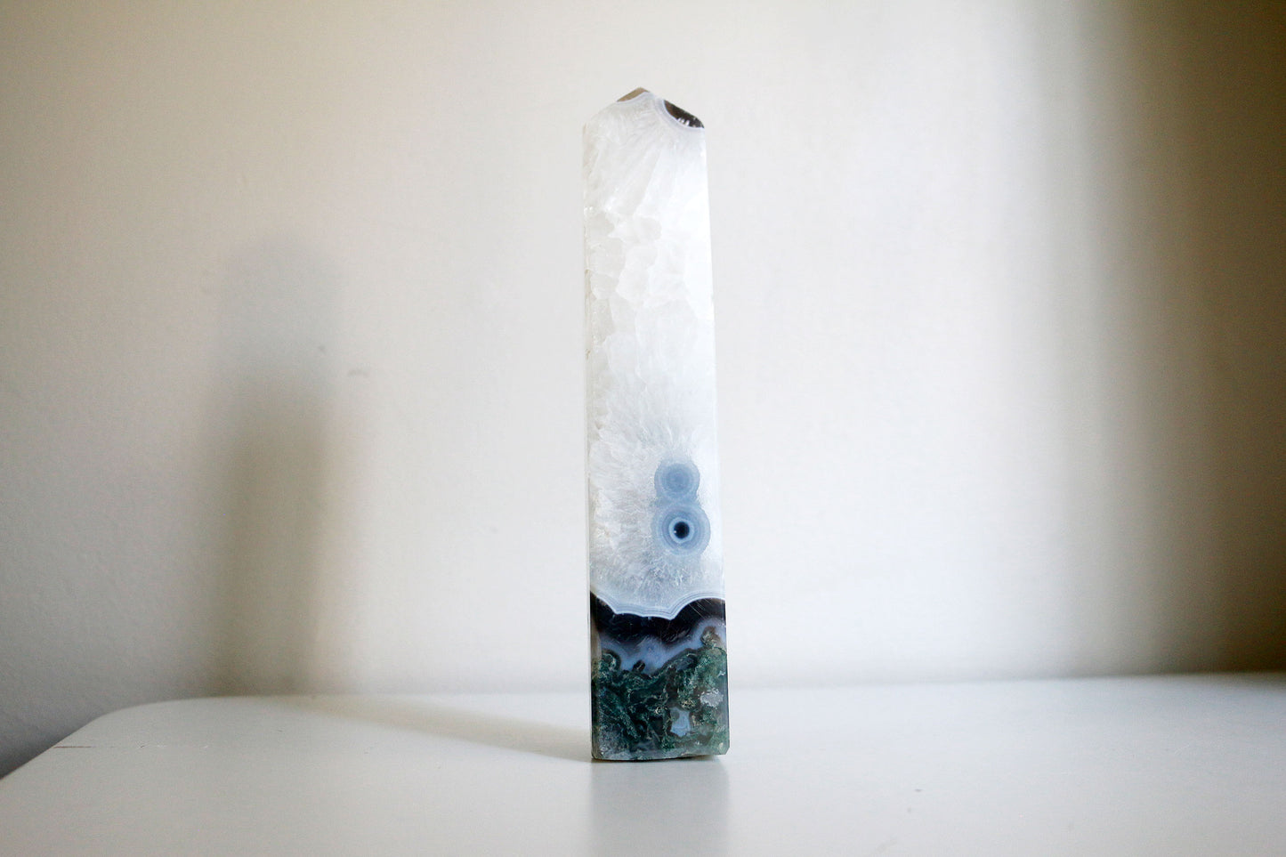 Moss Agate Tower (7 in)