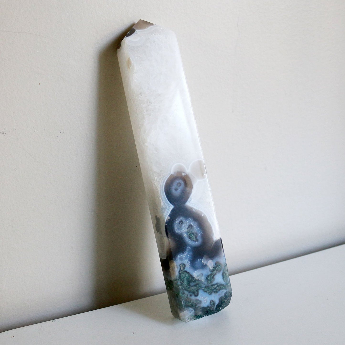 Moss Agate Tower (7 in)