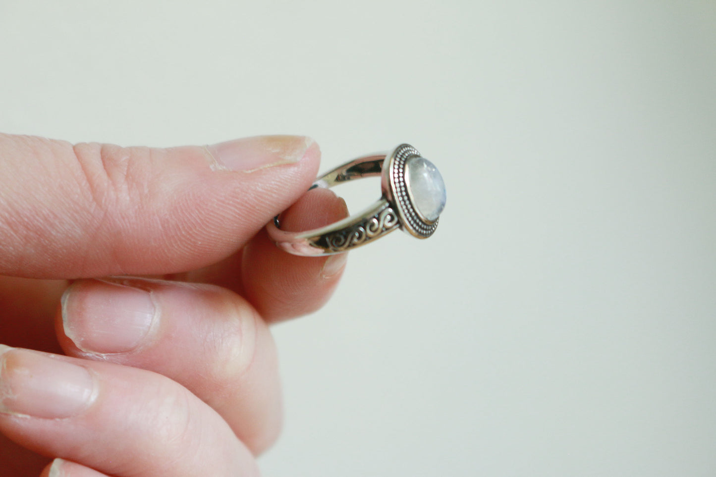 Moonstone Adjustable Ring